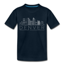 Denver, Colorado Toddler T-Shirt - Skyline Denver Toddler Tee - deep navy