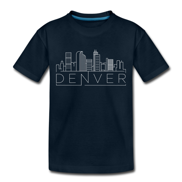Denver, Colorado Toddler T-Shirt - Skyline Denver Toddler Tee - deep navy