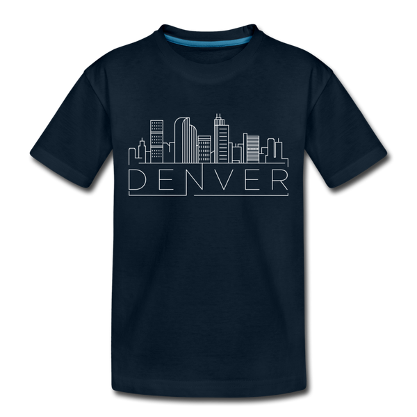Denver, Colorado Toddler T-Shirt - Skyline Denver Toddler Tee - deep navy