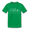Denver, Colorado Toddler T-Shirt - Skyline Denver Toddler Tee - kelly green