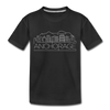 Anchorage, Alaska Toddler T-Shirt - Skyline Anchorage Toddler Tee - black