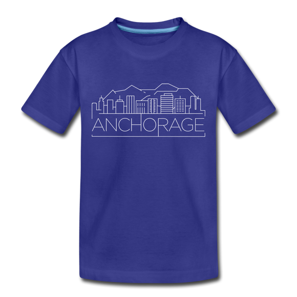 Anchorage, Alaska Toddler T-Shirt - Skyline Anchorage Toddler Tee - royal blue