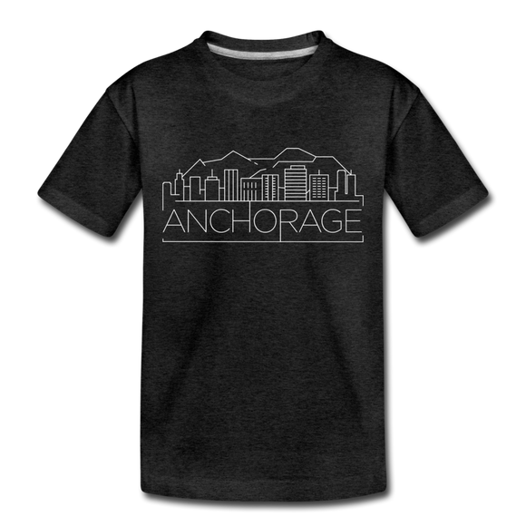 Anchorage, Alaska Toddler T-Shirt - Skyline Anchorage Toddler Tee - charcoal gray
