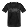 Anchorage, Alaska Toddler T-Shirt - Skyline Anchorage Toddler Tee - charcoal gray