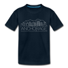 Anchorage, Alaska Toddler T-Shirt - Skyline Anchorage Toddler Tee - deep navy