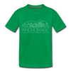 Anchorage, Alaska Toddler T-Shirt - Skyline Anchorage Toddler Tee - kelly green
