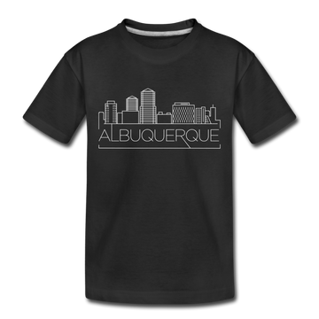 Albuquerque, New Mexico Toddler T-Shirt - Skyline Albuquerque Toddler Tee - black