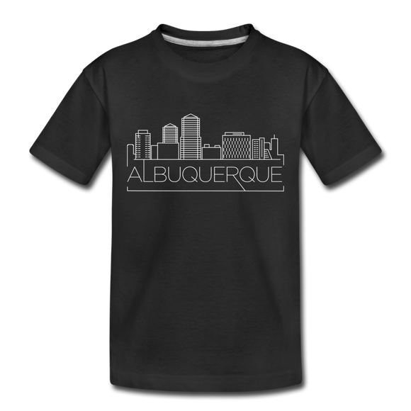 Albuquerque, New Mexico Toddler T-Shirt - Skyline Albuquerque Toddler Tee - black