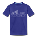 Albuquerque, New Mexico Toddler T-Shirt - Skyline Albuquerque Toddler Tee - royal blue