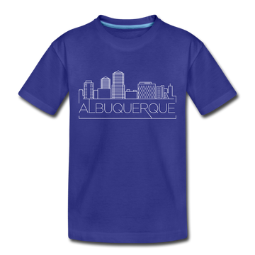 Albuquerque, New Mexico Toddler T-Shirt - Skyline Albuquerque Toddler Tee - royal blue