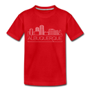 Albuquerque, New Mexico Toddler T-Shirt - Skyline Albuquerque Toddler Tee - red