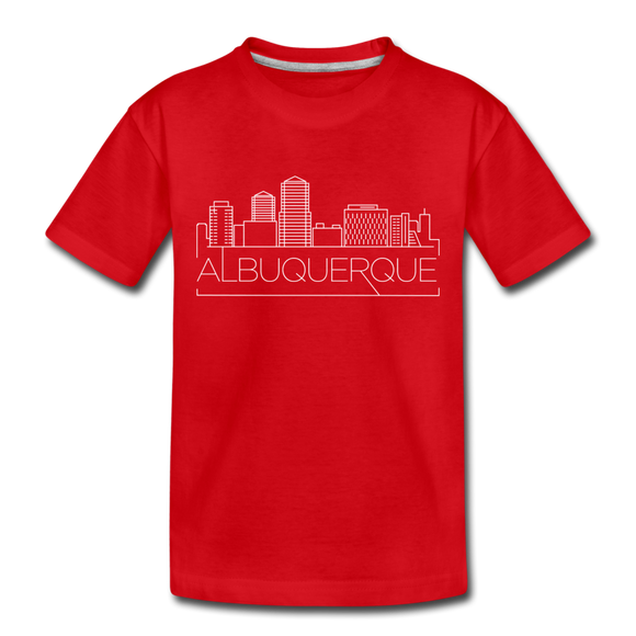 Albuquerque, New Mexico Toddler T-Shirt - Skyline Albuquerque Toddler Tee - red