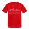 Albuquerque, New Mexico Toddler T-Shirt - Skyline Albuquerque Toddler Tee - red