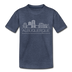 Albuquerque, New Mexico Toddler T-Shirt - Skyline Albuquerque Toddler Tee - heather blue