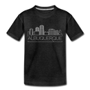 Albuquerque, New Mexico Toddler T-Shirt - Skyline Albuquerque Toddler Tee - charcoal gray