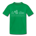 Albuquerque, New Mexico Toddler T-Shirt - Skyline Albuquerque Toddler Tee - kelly green