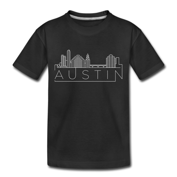 Austin, Texas Toddler T-Shirt - Skyline Austin Toddler Tee - black