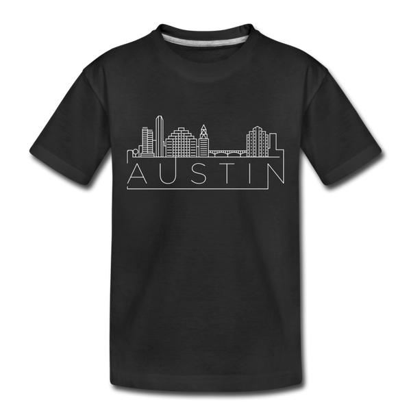 Austin, Texas Toddler T-Shirt - Skyline Austin Toddler Tee - black