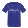 Austin, Texas Toddler T-Shirt - Skyline Austin Toddler Tee - royal blue