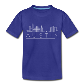Austin, Texas Toddler T-Shirt - Skyline Austin Toddler Tee - royal blue