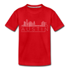 Austin, Texas Toddler T-Shirt - Skyline Austin Toddler Tee - red