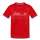 Austin, Texas Toddler T-Shirt - Skyline Austin Toddler Tee - red