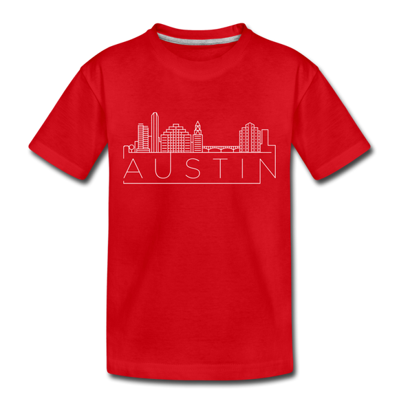 Austin, Texas Toddler T-Shirt - Skyline Austin Toddler Tee - red