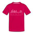 Austin, Texas Toddler T-Shirt - Skyline Austin Toddler Tee - dark pink