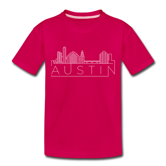 Austin, Texas Toddler T-Shirt - Skyline Austin Toddler Tee - dark pink