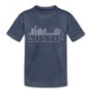 Austin, Texas Toddler T-Shirt - Skyline Austin Toddler Tee - heather blue
