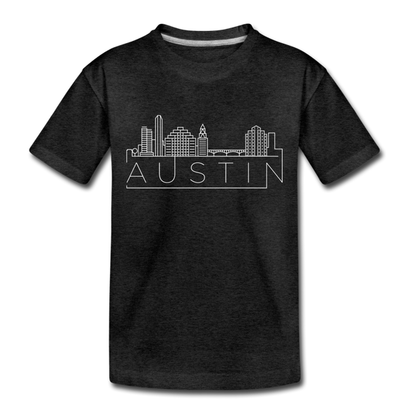 Austin, Texas Toddler T-Shirt - Skyline Austin Toddler Tee - charcoal gray