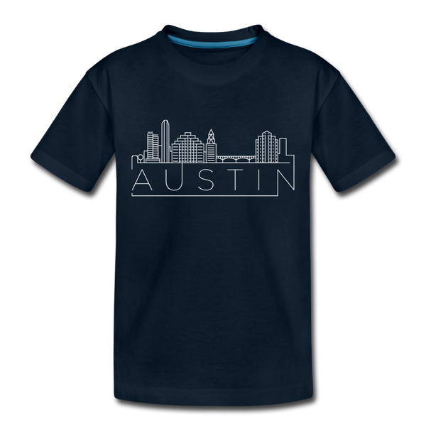 Austin, Texas Toddler T-Shirt - Skyline Austin Toddler Tee - deep navy