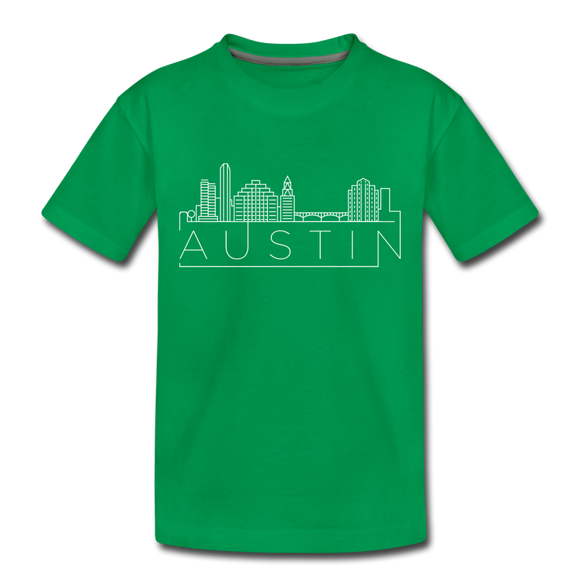 Austin, Texas Toddler T-Shirt - Skyline Austin Toddler Tee - kelly green