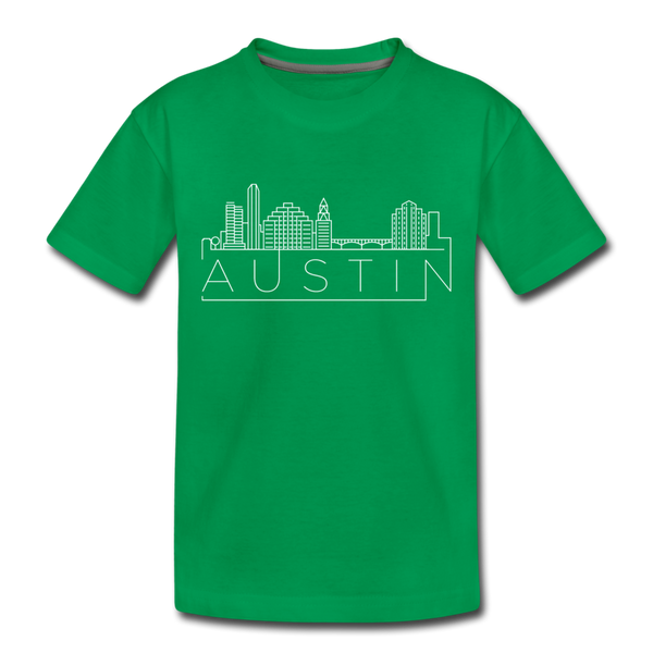 Austin, Texas Toddler T-Shirt - Skyline Austin Toddler Tee - kelly green