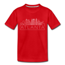 Atlanta, Georgia Toddler T-Shirt - Skyline Atlanta Toddler Tee - red