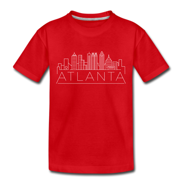 Atlanta, Georgia Toddler T-Shirt - Skyline Atlanta Toddler Tee - red