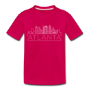 Atlanta, Georgia Toddler T-Shirt - Skyline Atlanta Toddler Tee - dark pink