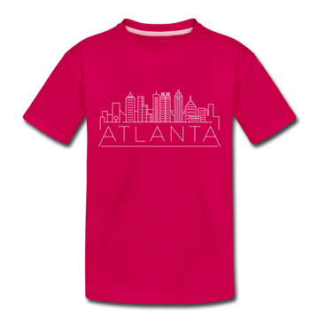 Atlanta, Georgia Toddler T-Shirt - Skyline Atlanta Toddler Tee - dark pink