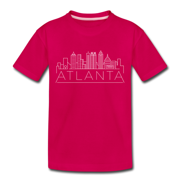 Atlanta, Georgia Toddler T-Shirt - Skyline Atlanta Toddler Tee - dark pink