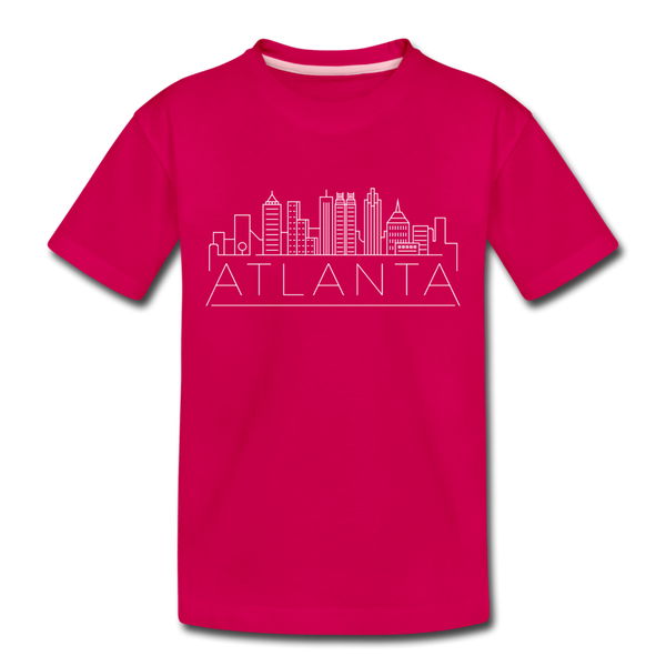 Atlanta, Georgia Toddler T-Shirt - Skyline Atlanta Toddler Tee - dark pink