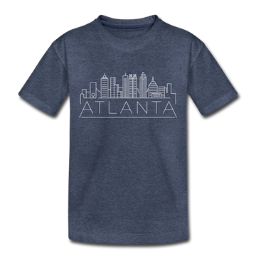 Atlanta, Georgia Toddler T-Shirt - Skyline Atlanta Toddler Tee - heather blue