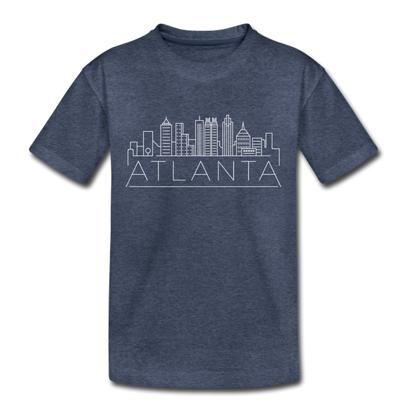 Atlanta, Georgia Toddler T-Shirt - Skyline Atlanta Toddler Tee - heather blue