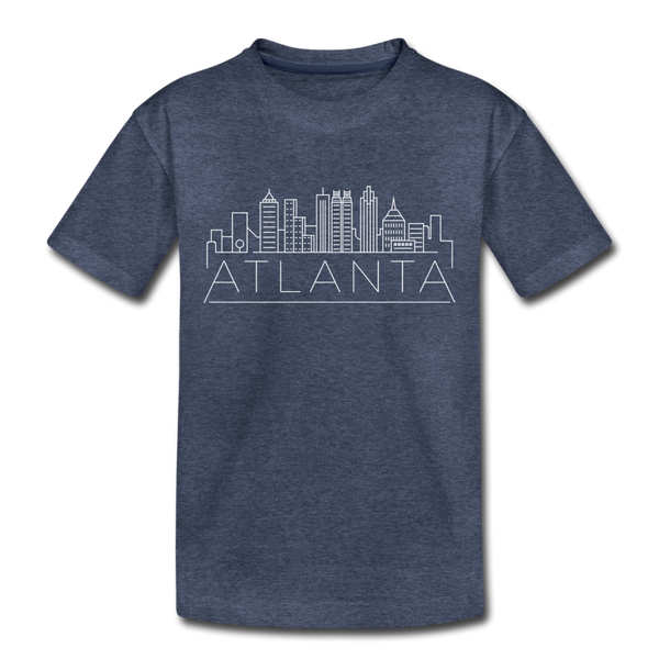 Atlanta, Georgia Toddler T-Shirt - Skyline Atlanta Toddler Tee - heather blue