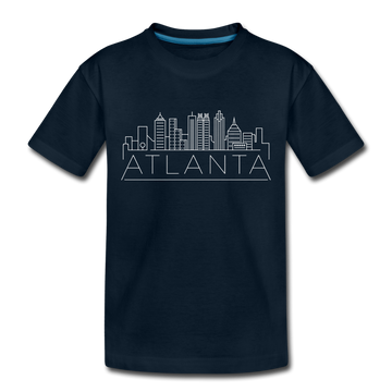 Atlanta, Georgia Toddler T-Shirt - Skyline Atlanta Toddler Tee - deep navy