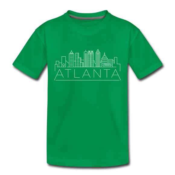 Atlanta, Georgia Toddler T-Shirt - Skyline Atlanta Toddler Tee - kelly green
