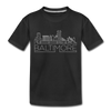 Baltimore, Maryland Toddler T-Shirt - Skyline Baltimore Toddler Tee - black