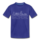 Baltimore, Maryland Toddler T-Shirt - Skyline Baltimore Toddler Tee - royal blue
