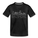 Baltimore, Maryland Toddler T-Shirt - Skyline Baltimore Toddler Tee - charcoal gray