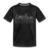 Baltimore, Maryland Toddler T-Shirt - Skyline Baltimore Toddler Tee - charcoal gray