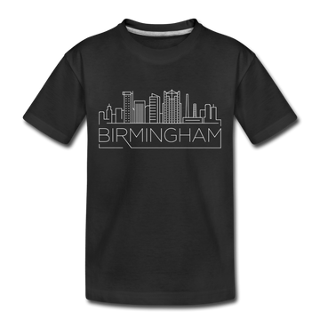 Birmingham, Alabama Toddler T-Shirt - Skyline Birmingham Toddler Tee - black